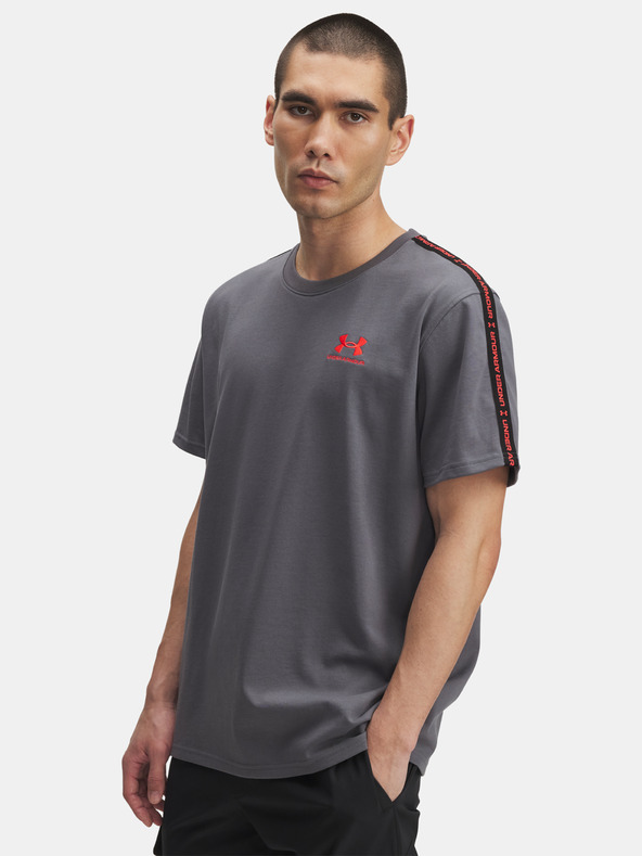 Under Armour Herren T-Shirt Under Armour UA Icon HWT Tee Taping-GRY