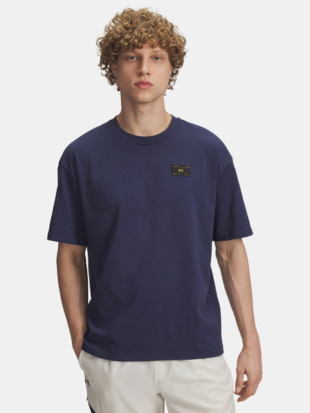 Under Armour Herren T-Shirt Under Armour UA HWT WOVEN LABEL SS-BLU