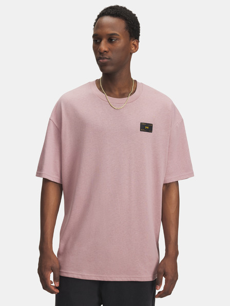 Under Armour Herren T-Shirt Under Armour UA HWT WOVEN LABEL SS-PNK