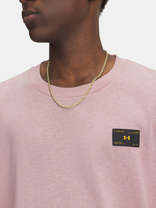 Under Armour Herren T-Shirt Under Armour UA HWT WOVEN LABEL SS-PNK