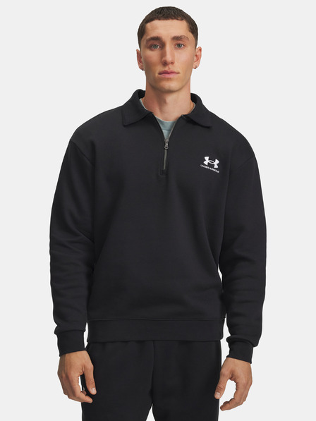 Under Armour Herren Jacke Under Armour UA Icon Flc Collar 1/4 Zip-BLK
