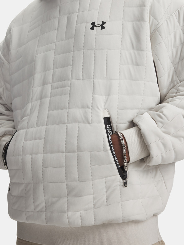 Under Armour Herren Sweatshirt Under Armour UA Unstoppable Flc Txtr Hdy-WHT