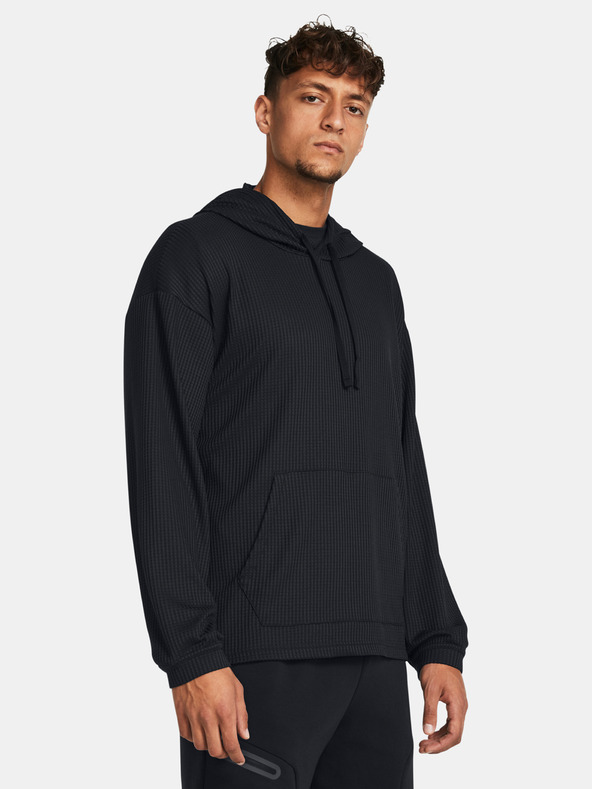 Under Armour Herren-Sweatshirt Under Armour UA Rival Waffle Hoodie-BLK