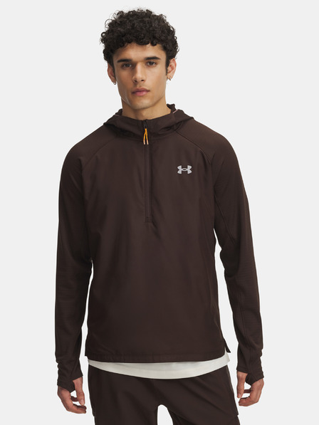 Under Armour Herren-Sweatshirt Under Armour UA TRAIL RUN HOODIE-BRN