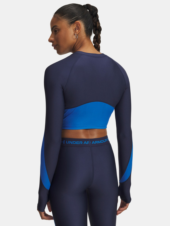 Under Armour Damen-T-Shirt Under Armour UA HG Rib 1/4 Zip-BLAU