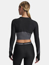 Under Armour Damen-T-Shirt Under Armour UA HG Rib 1/4 Zip-SCHWARZ