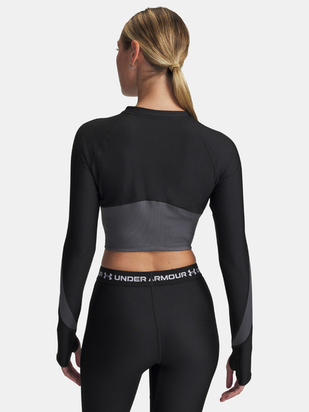 Under Armour Damen-T-Shirt Under Armour UA HG Rib 1/4 Zip-SCHWARZ