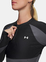 Under Armour Damen-T-Shirt Under Armour UA HG Rib 1/4 Zip-SCHWARZ