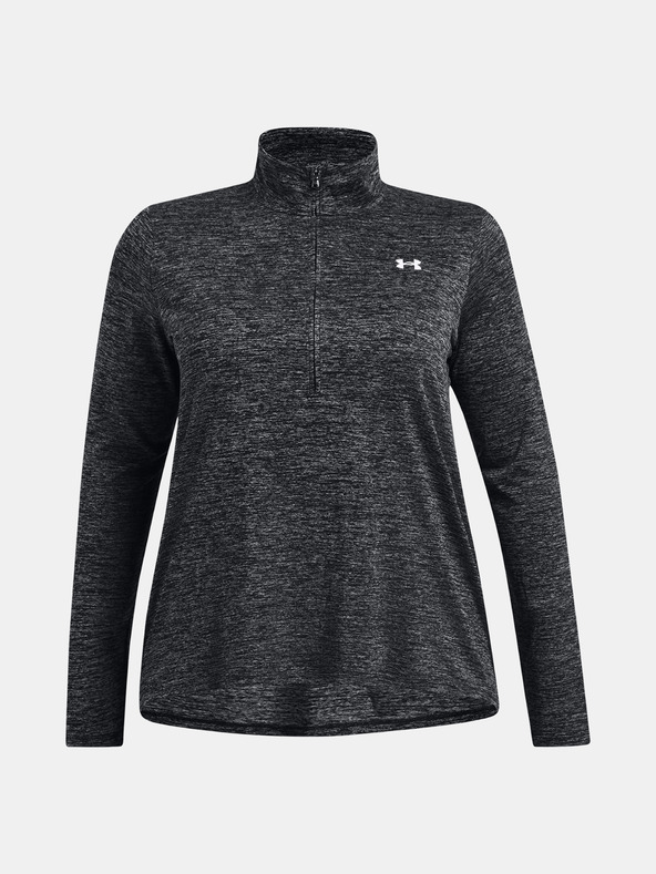 Under Armour Damen-T-Shirt Under Armour Tech 1/2 Zip - Twist&-SCHWARZ