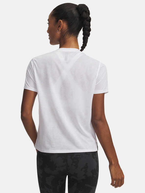 Under Armour Damen T-Shirt Under Armour UA Launch Jacquard SS-WHT