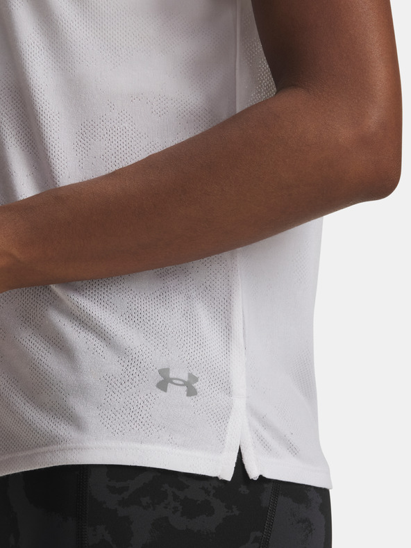 Under Armour Damen T-Shirt Under Armour UA Launch Jacquard SS-WHT