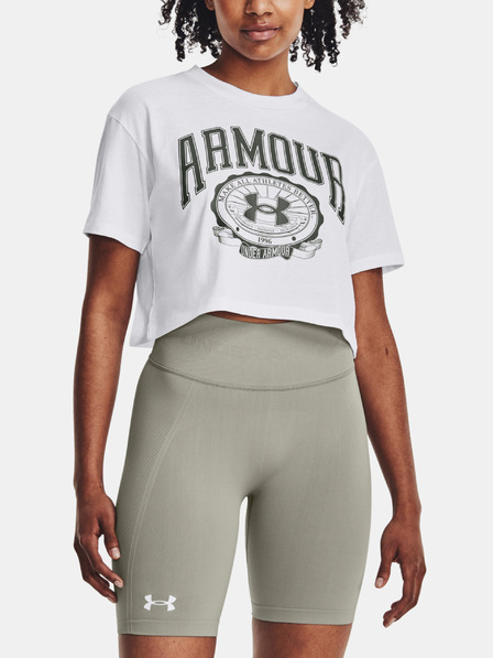 Under Armour Damen T-Shirt Under Armour UA COLLEGIATE CREST CROP SS