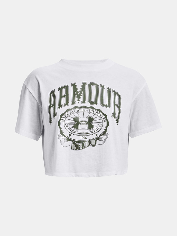 Under Armour Damen T-Shirt Under Armour UA COLLEGIATE CREST CROP SS