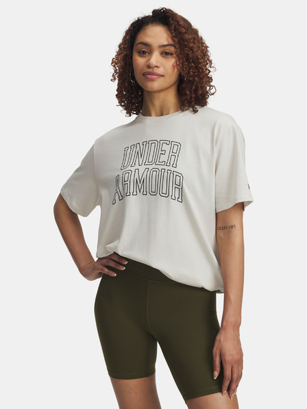 Under Armour Damen T-Shirt Under Armour Rival OS Campus Tee-WHT