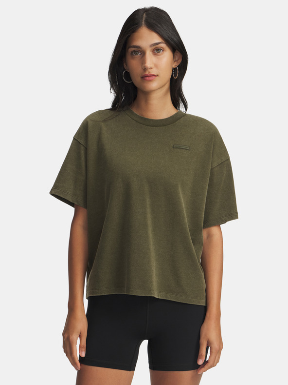 Under Armour Damen T-Shirt Under Armour UA HWT Boxy Wash SS-GRN