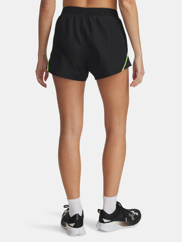 Under Armour Damen-Shorts Under Armour UA Fly By 3" Shorts-SCHWARZ