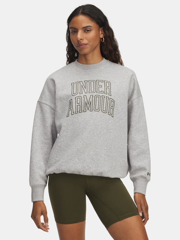 Under Armour Damen Sweatjacke Under Armour Rival Flc OS Varsity Crew-GRY
