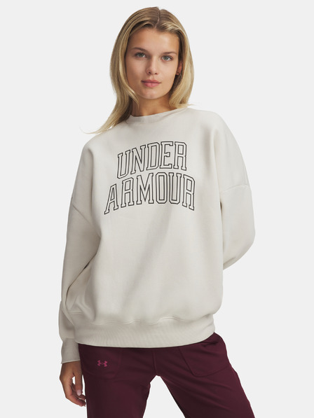 Under Armour Damen Sweatjacke Under Armour Rival Flc OS Varsity Crew-WHT