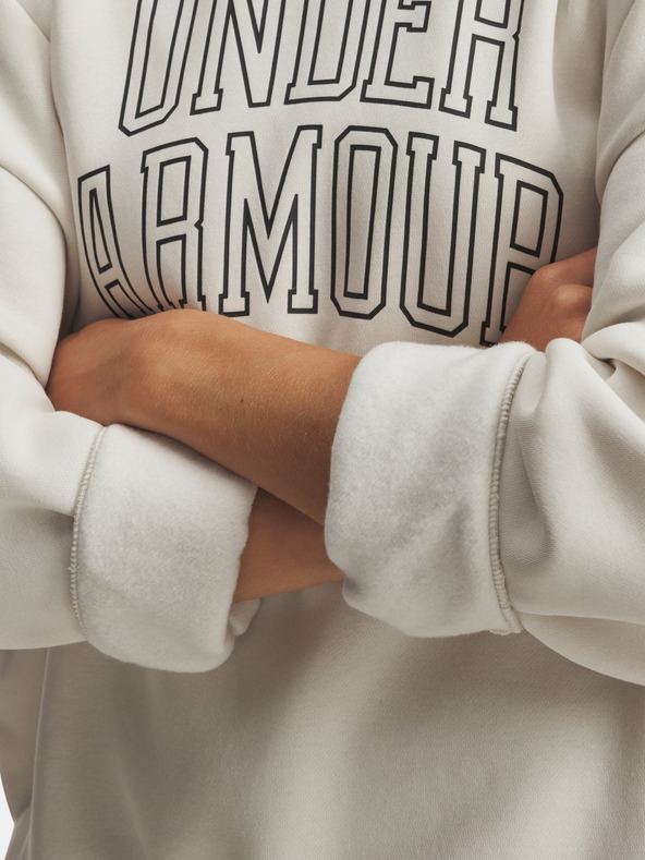 Under Armour Damen Sweatjacke Under Armour Rival Flc OS Varsity Crew-WHT