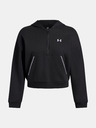 Under Armour Damen Sweatjacke Under Armour Rival Flc Piped HZ Hoodie-BLK