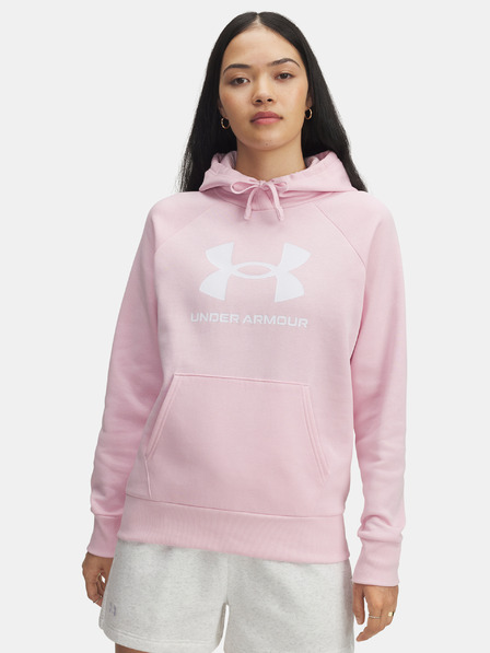 Under Armour Damen Sweatjacke Under Armour UA Rival Fleece Big Logo HD-PNK