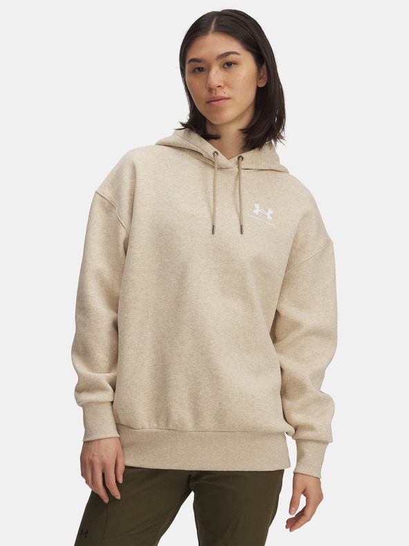 Under Armour Damen Sweatjacke Under Armour UA Icon Fleece OS Hoodie-BRN