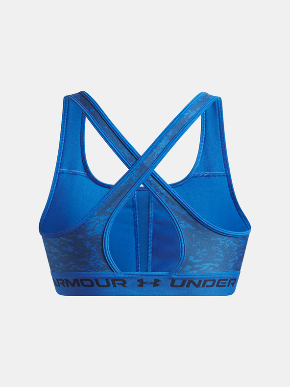 Under Armour Damen Sport-BH Under Armour Crossback Mid Print-BLU