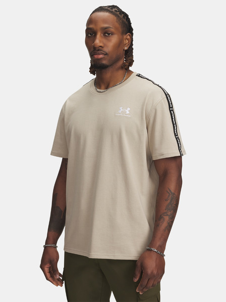 Under Armour Herren T-Shirt Under Armour UA Icon HWT Tee Taping-BRN