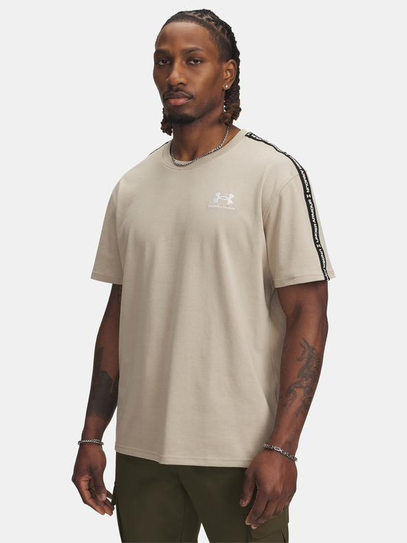 Under Armour Herren T-Shirt Under Armour UA Icon HWT Tee Taping-BRN