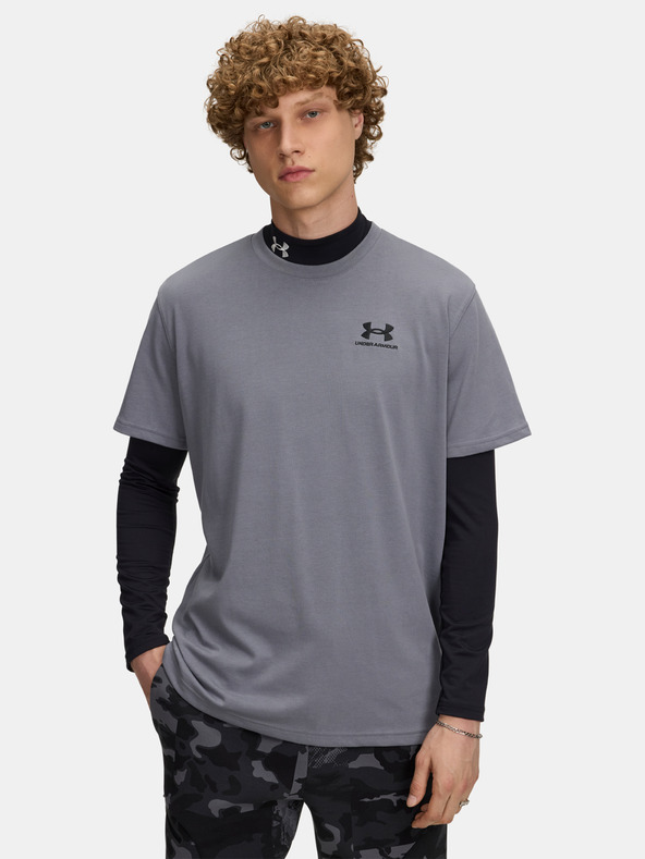 Under Armour Herren T-Shirt Under Armour UA M LOGO EMB HEAVYWEIGHT SS-GRY