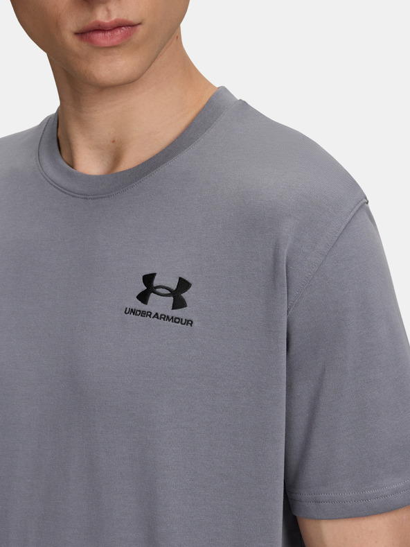 Under Armour Herren T-Shirt Under Armour UA M LOGO EMB HEAVYWEIGHT SS-GRY