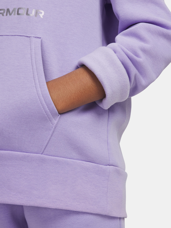 Under Armour Mädchen Sweatjacke Under Armour UA Rival Flc Shimmer Hdy-PPL