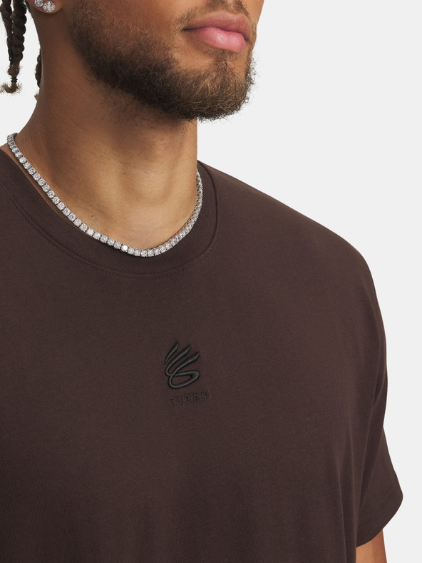Under Armour Herren T-Shirt Under Armour Curry Hvyweight Logo Tee-BRN