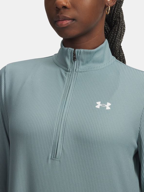Under Armour Damen T-Shirt Under Armour Tech Rib 1/2 Zip-GRN