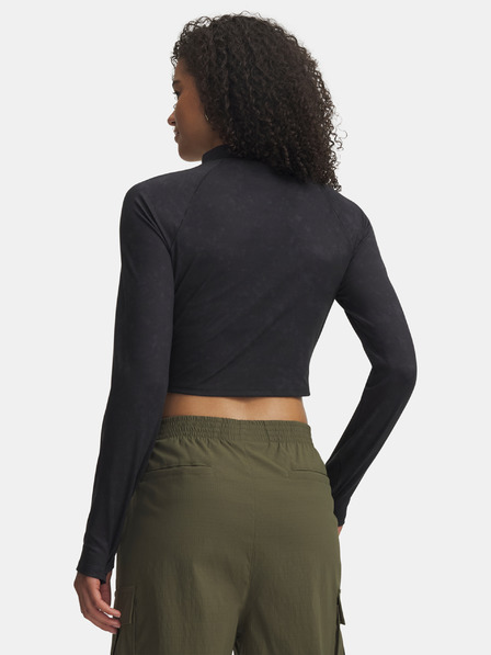 Under Armour Women's T-Shirt Under Armour Meridian Suede Effect LS-BLK