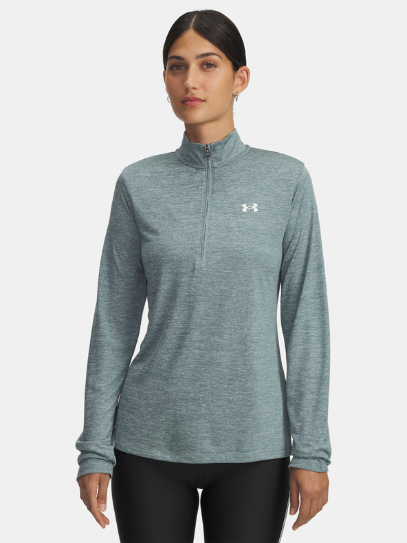 Under Armour Damen-T-Shirt Under Armour Tech 1/2 Zip- Twist-BLAU