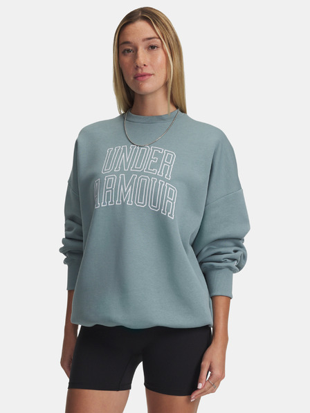 Under Armour Damen Hoodie Under Armour Rival Flc OS Varsity Crew-GRN