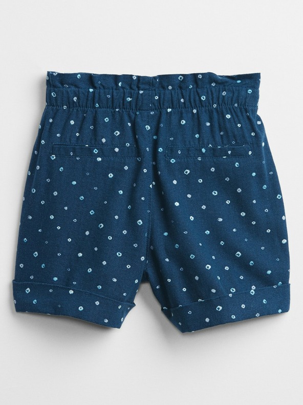 GAP Gemusterte Kinder Shorts aus Leinen Utility GAP