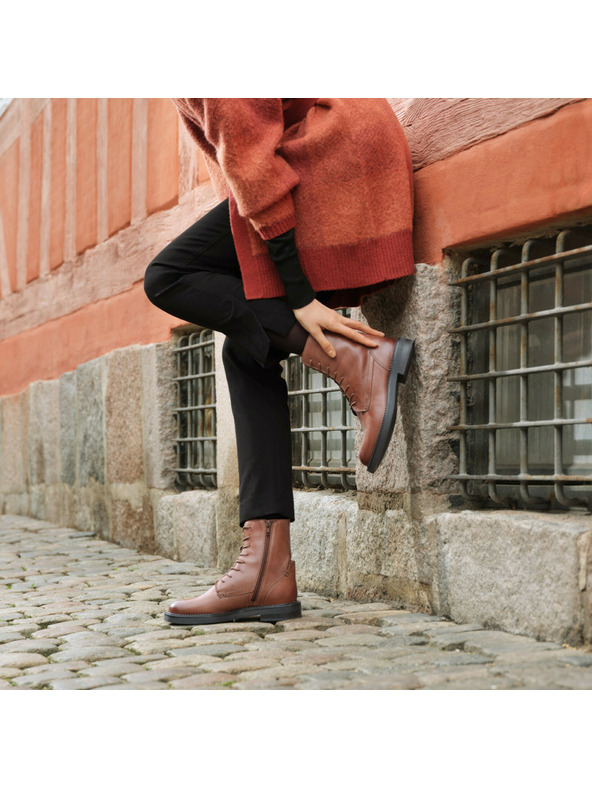 Geox Hellbraune Damen-Stiefelette Geox Serilda