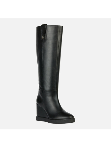 Geox Schwarze Damenstiefeletten Geox Wedge
