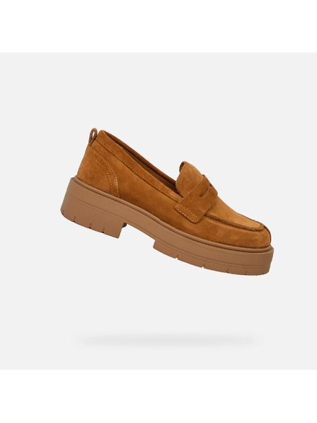 Geox Hellbraune Damen-Mokassins Geox Spherica EC7