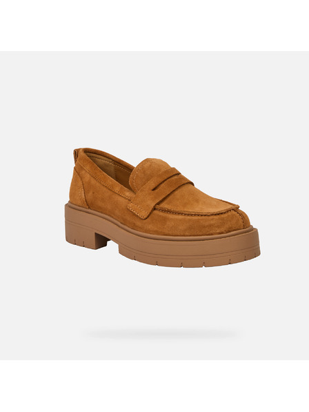 Geox Hellbraune Damen-Mokassins Geox Spherica EC7
