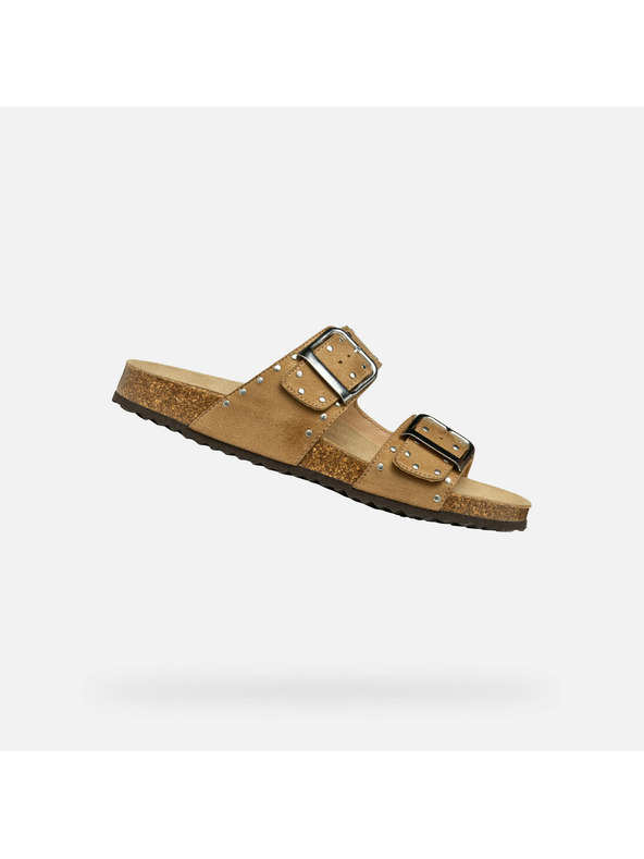 Geox Cremefarbene Damen-Hausschuhe Geox Brionia R