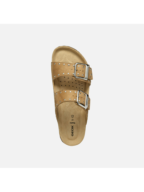 Geox Cremefarbene Damen-Hausschuhe Geox Brionia R