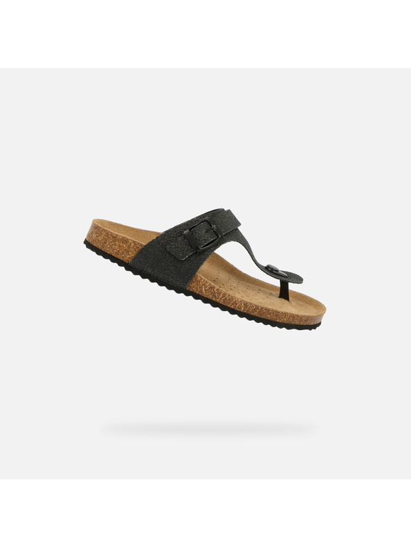 Geox Dunkelgraue Damen-Hausschuhe Geox Brionia