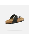 Geox Dunkelgraue Damen-Hausschuhe Geox Brionia