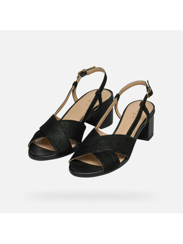 Geox Schwarze Damen Sandalen Geox Aurely 50