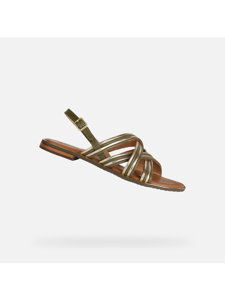 Geox Grüne Damen-Sandalen Geox Sozy Plus