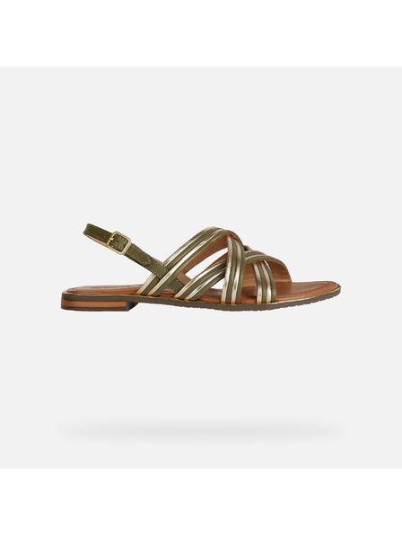 Geox Grüne Damen-Sandalen Geox Sozy Plus