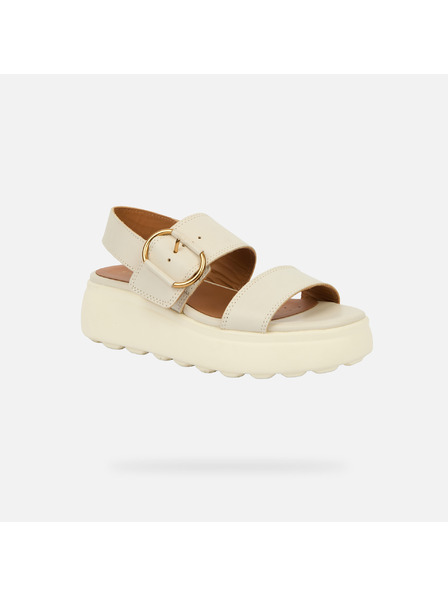 Geox Cremefarbene Geox Spherica Sandalen für Damen